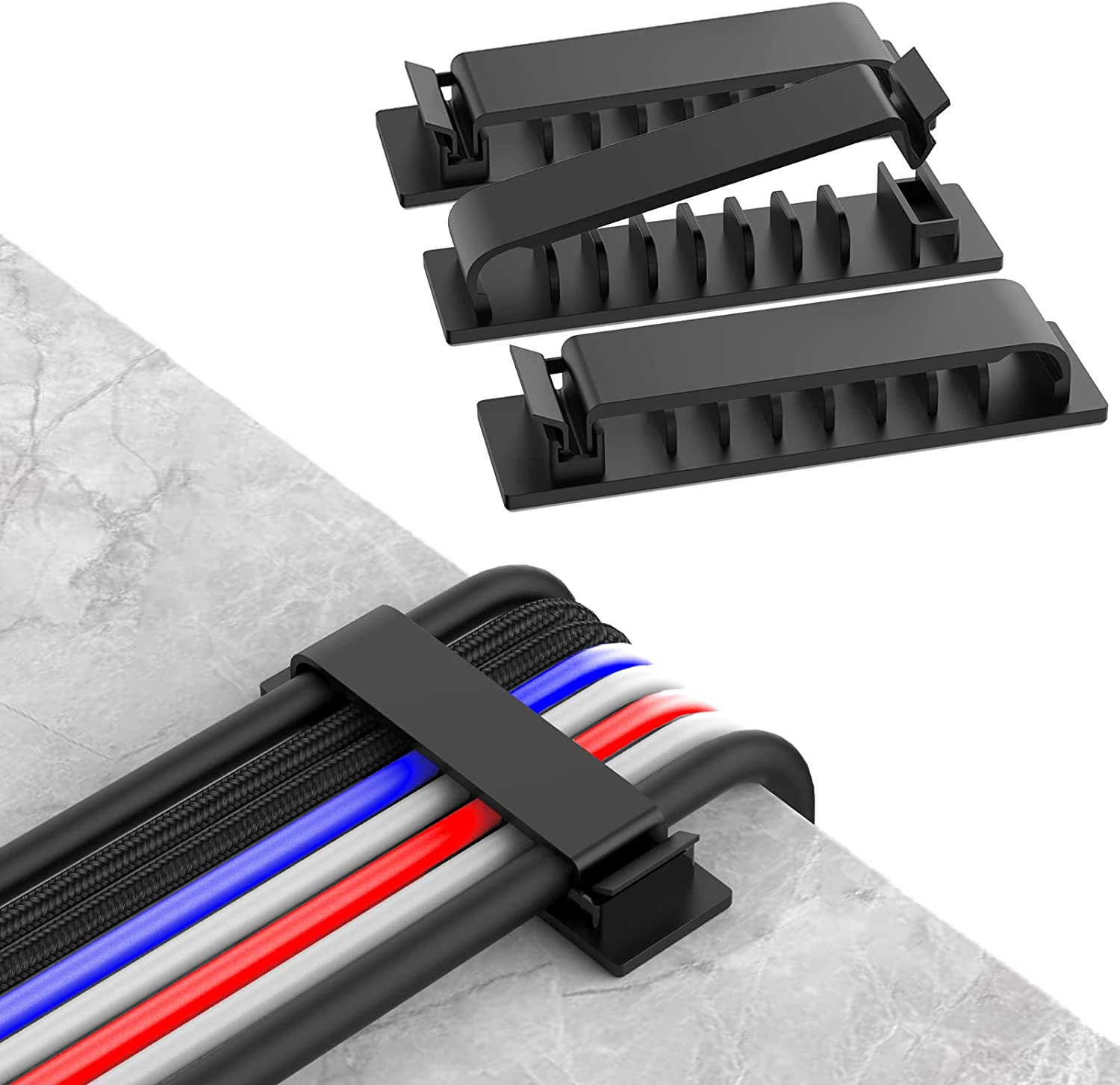 Cable Lock Flexible - Organizador de cabos, suporte de fios,